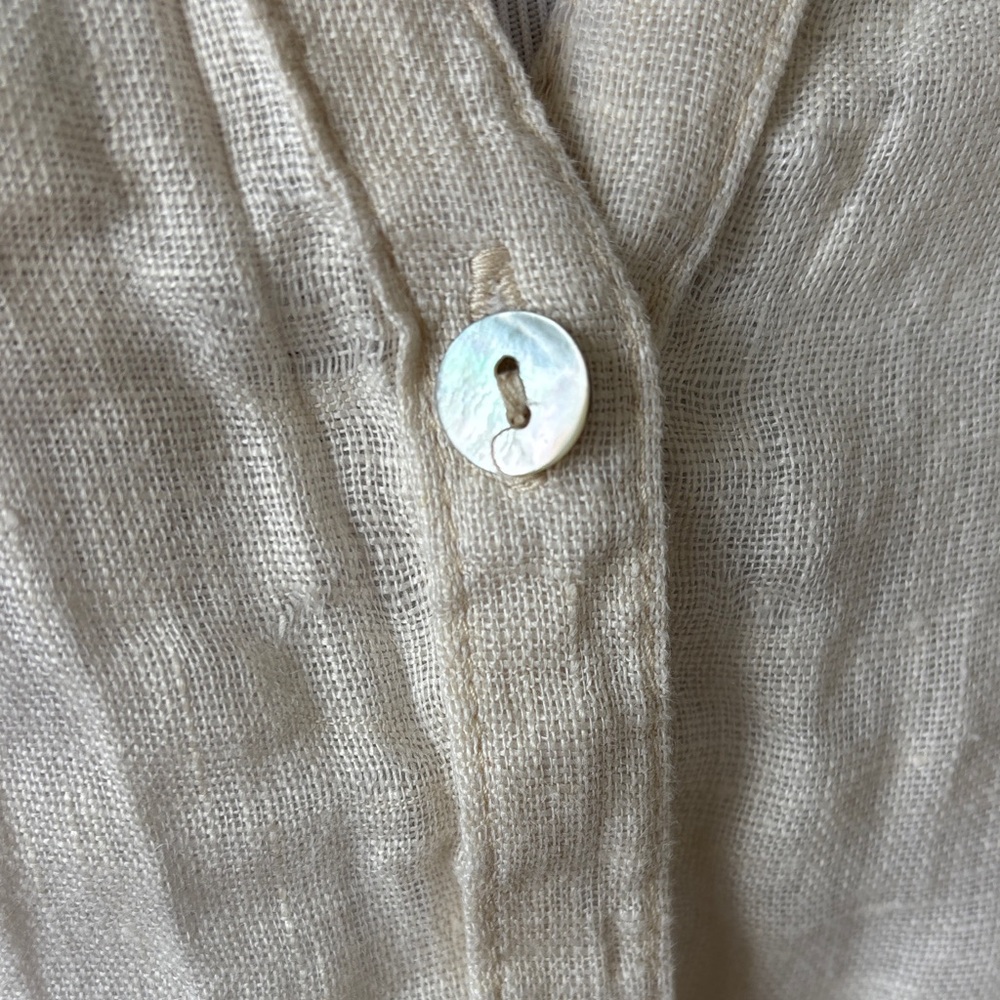 C&C California 100% Linen Button-Up Top size L - Picture 4 of 10